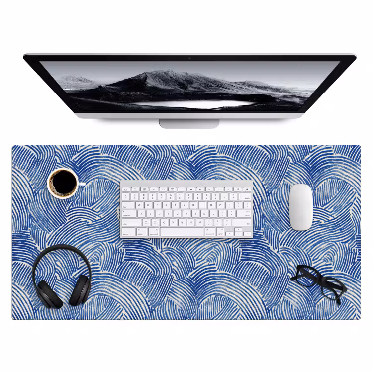 Modern - Abstract - Blauw Muismat XXL klein 681 -3d