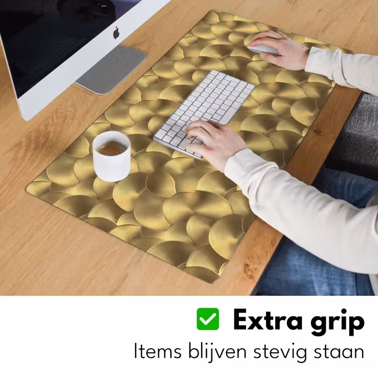 Modern - Cirkel - Goud Muismat XXL klein 681 -sfeer3