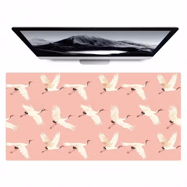 Modern - Kraanvogels - Roze Muismat XXL klein 681 -zzz3d