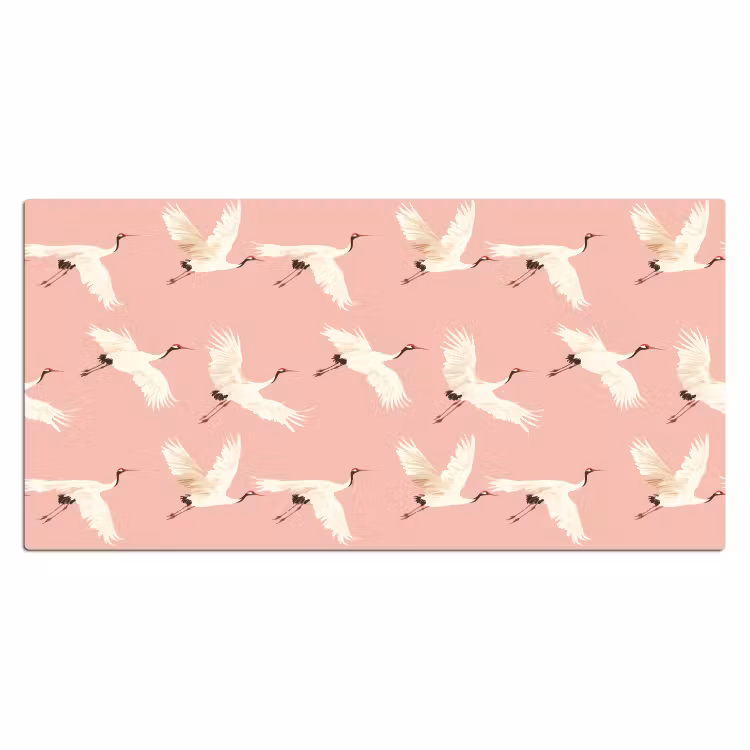 Modern - Kraanvogels - Roze Muismat XXL klein 681 -3d_leeg