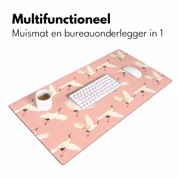 Modern - Kraanvogels - Roze Muismat XXL klein 681 -sfeer4