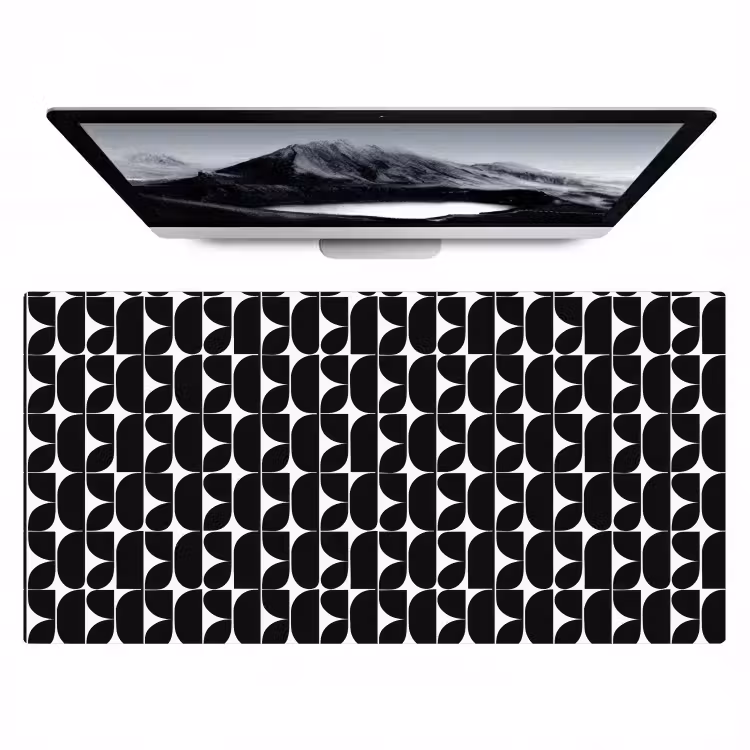 Modern - Geometrisch - Zwart Muismat XXL klein 681 -zzz3d
