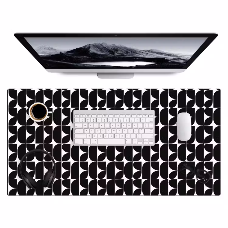 Modern - Geometrisch - Zwart Muismat XXL klein 681 -3d