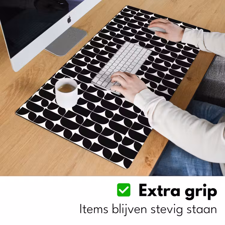 Modern - Geometrisch - Zwart Muismat XXL klein 681 -sfeer3