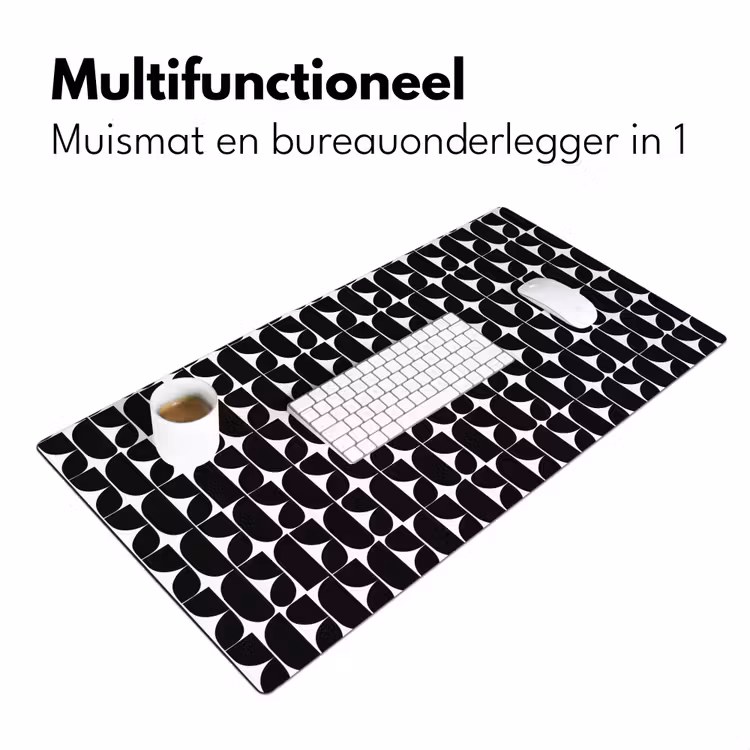 Modern - Geometrisch - Zwart Muismat XXL klein 681 -sfeer4
