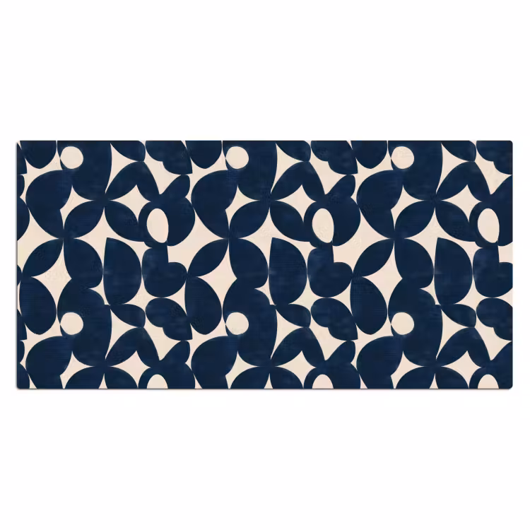Modern - Geometrisch - Blauw Muismat XXL klein 681 -3d_leeg