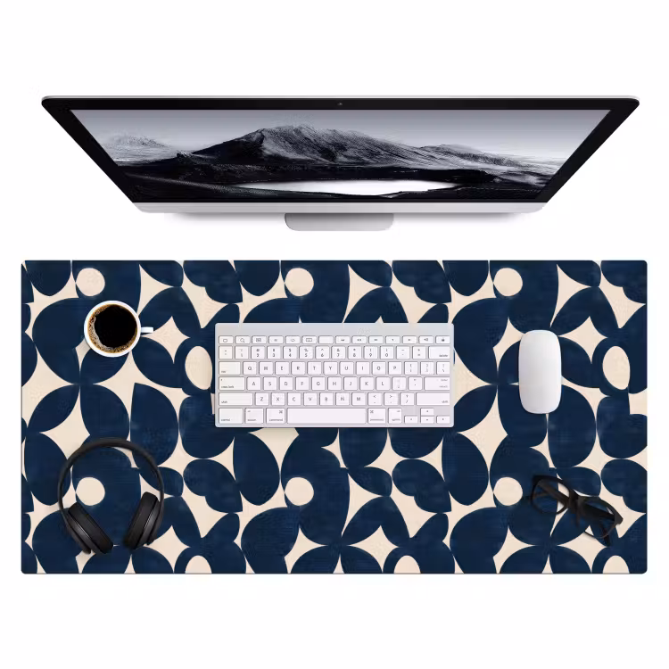 Modern - Geometrisch - Blauw Muismat XXL klein 681 -3d