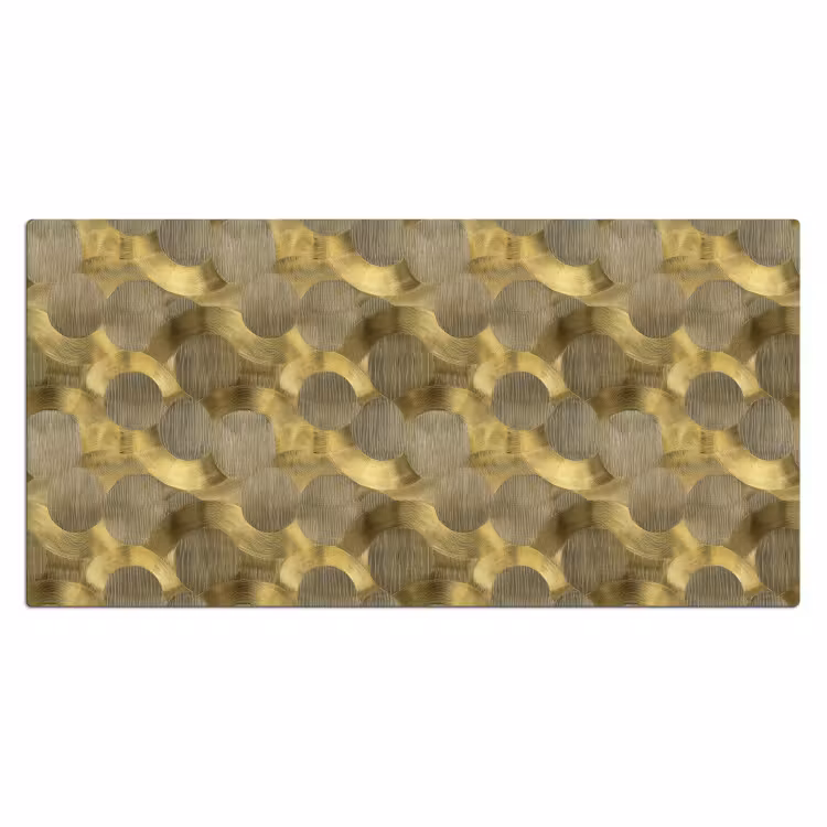 Modern - Geometrisch - Goud Muismat XXL klein 681 -3d_leeg