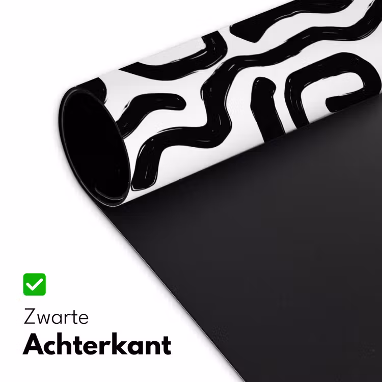 Modern - Lijnen - Zwart Muismat XXL klein 681 -sfeer2