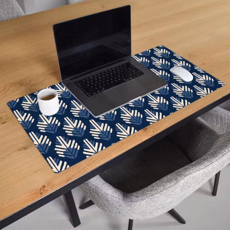 Modern - Patroon - Blauw Muismat XXL klein 681 -sfeer1