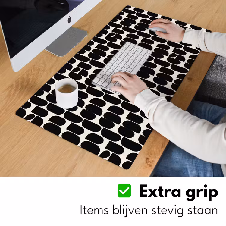 Modern - Patroon - Zwart Muismat XXL klein 681 -sfeer3
