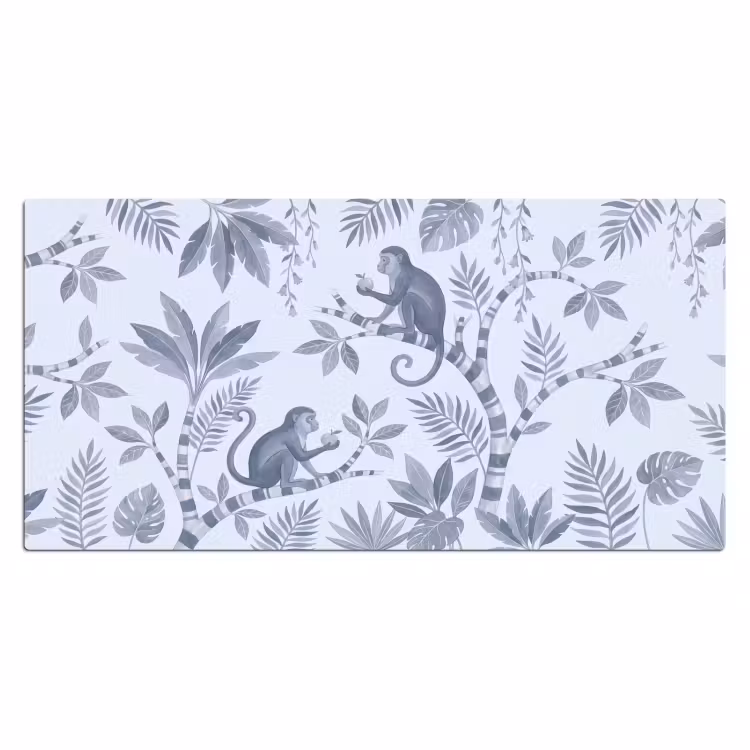 Aap - Boom - Bladeren - Jungle - Illustratie Muismat XXL klein -3d_leeg