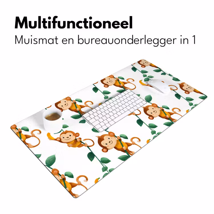 Apen - Lianen - Kleurrijk Muismat XXL klein 681 -sfeer4