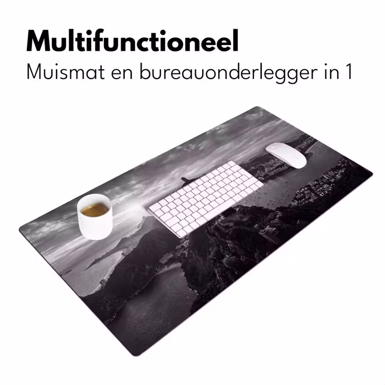Monument - Stadsgezicht - Landschap - Zwart-wit Muismat XXL klein -sfeer4