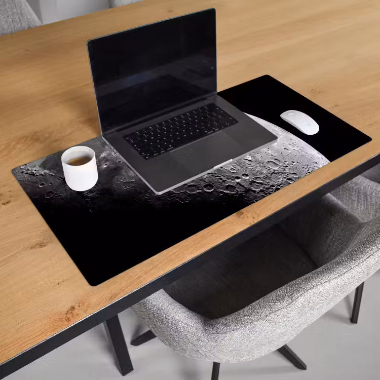 Desk Mat - Moon - Craters - Space - Maan - Kraters - Ruimte Muismat XXL klein