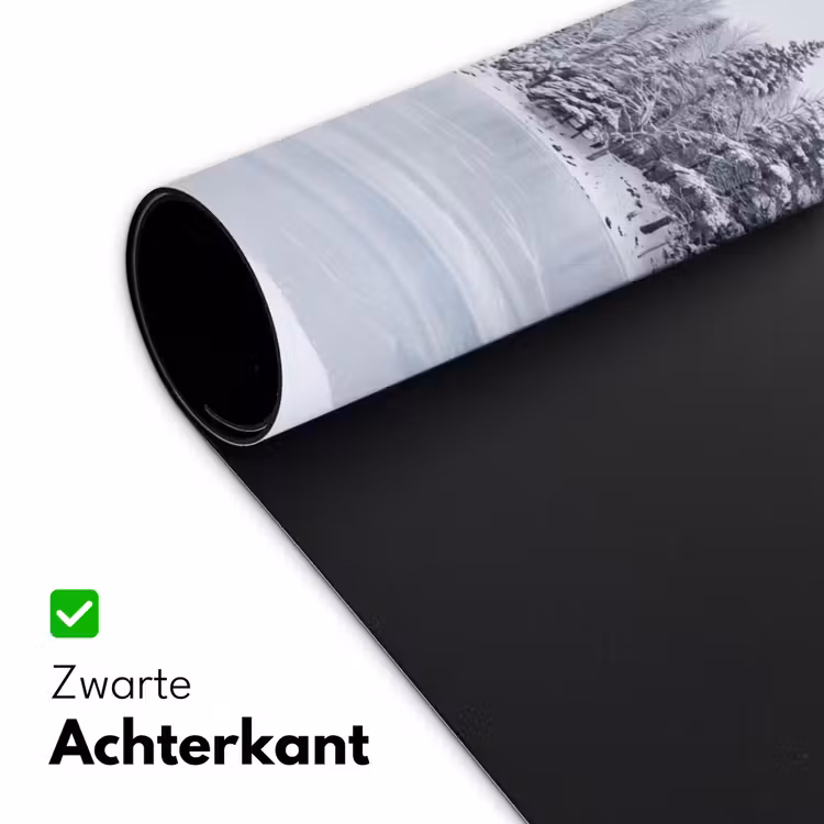 Meer - Dennen - IJs - Winter - Rustgevend Muismat XXL klein -sfeer2