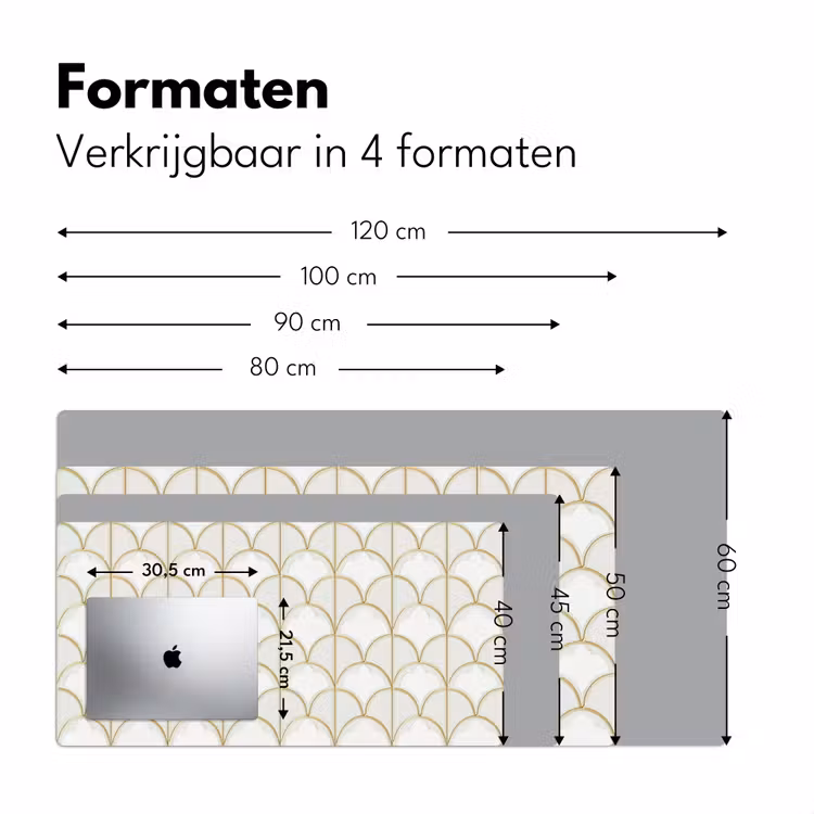 Mozaïek - Bogen - Goud Muismat XXL klein 681 -sfeer5
