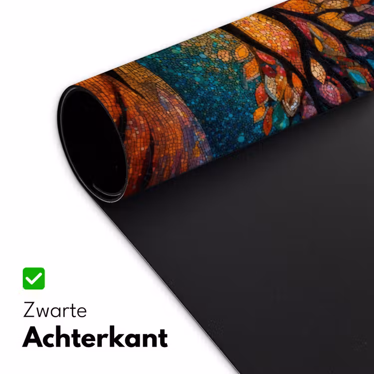 Mozaïek - Kleurrijk - Boom - Takken Muismat XXL klein -sfeer2