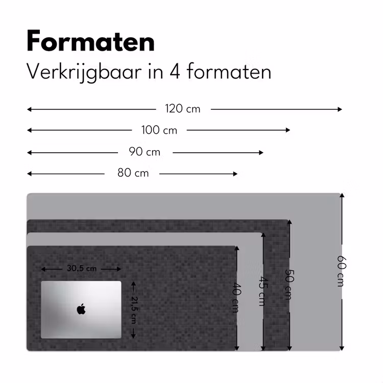 Mozaïek - Patroon - Zwart Muismat XXL klein 681 -sfeer5
