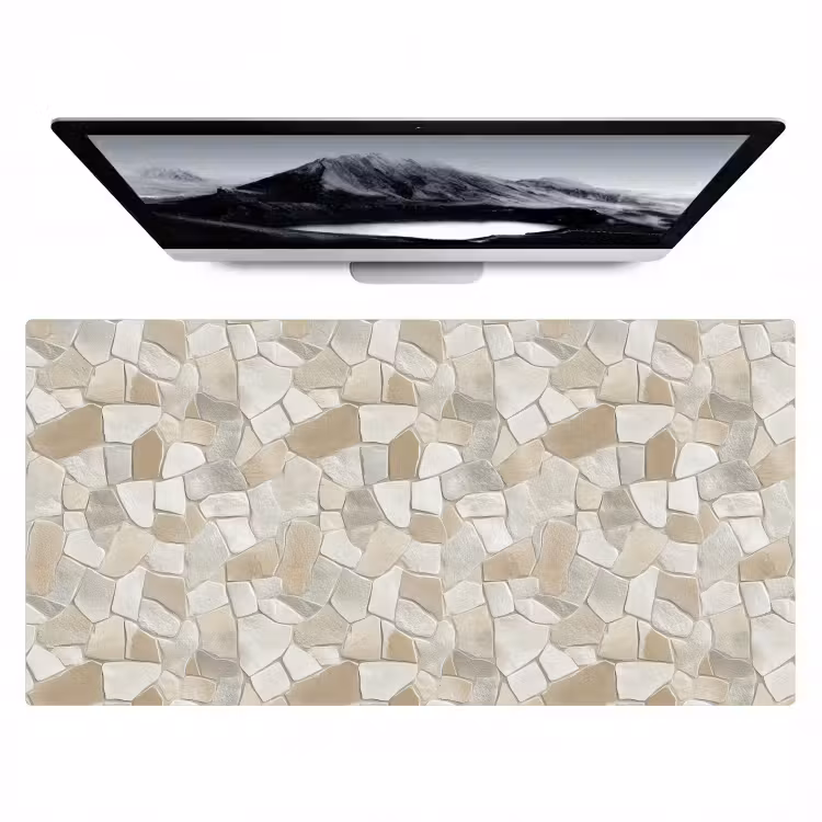 Mozaïek - Stenen - Beige Muismat XXL klein 681 -zzz3d
