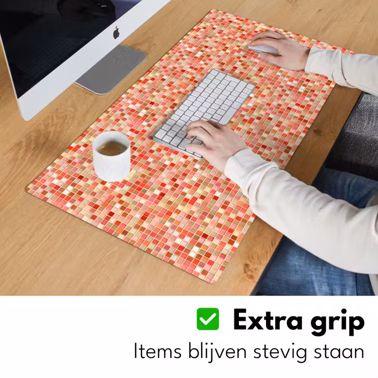 Mozaïek - Tegel - Patroon - Kleurrijk Muismat XXL klein 681 -sfeer3