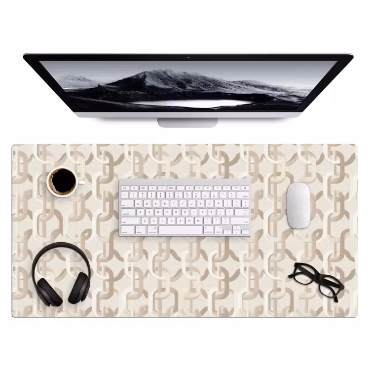 Motief - Abstract - Beige Muismat XXL klein 681 -3d