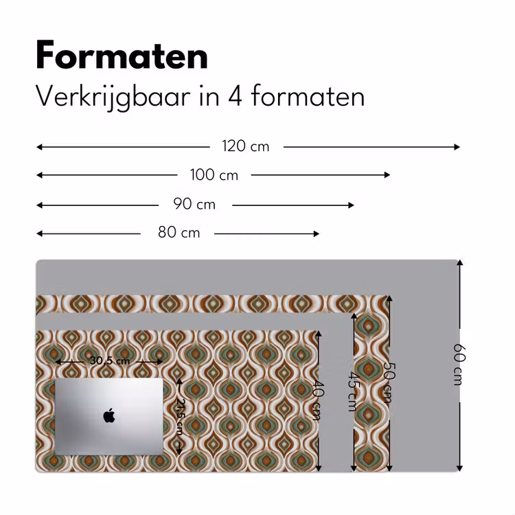Motief - Patroon - Kleurrijk Muismat XXL klein 681 -sfeer5