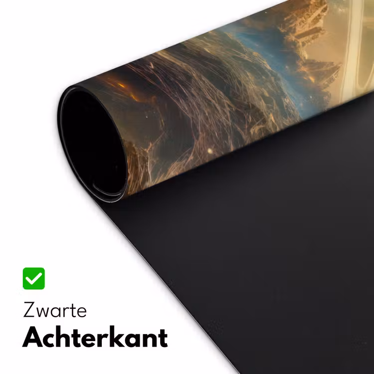 gebergte-planeet-ruimte-sterren Muismat XXL klein -sfeer2