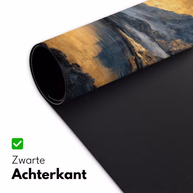 Berglandschap met Gouden Zonsondergang Muismat XXL klein -sfeer2