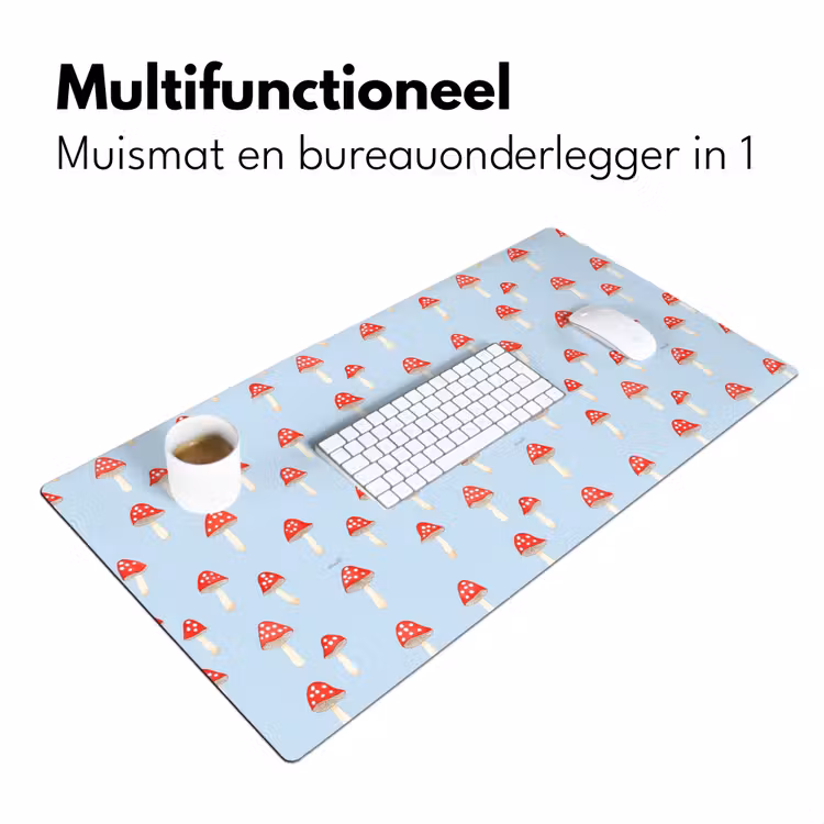 Paddenstoel -Sprookje - Blauw Muismat XXL klein 681 -sfeer4