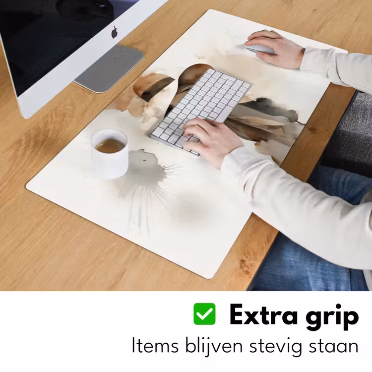 Mysterieus - Vrouw - Sepia Muismat XXL klein -sfeer3