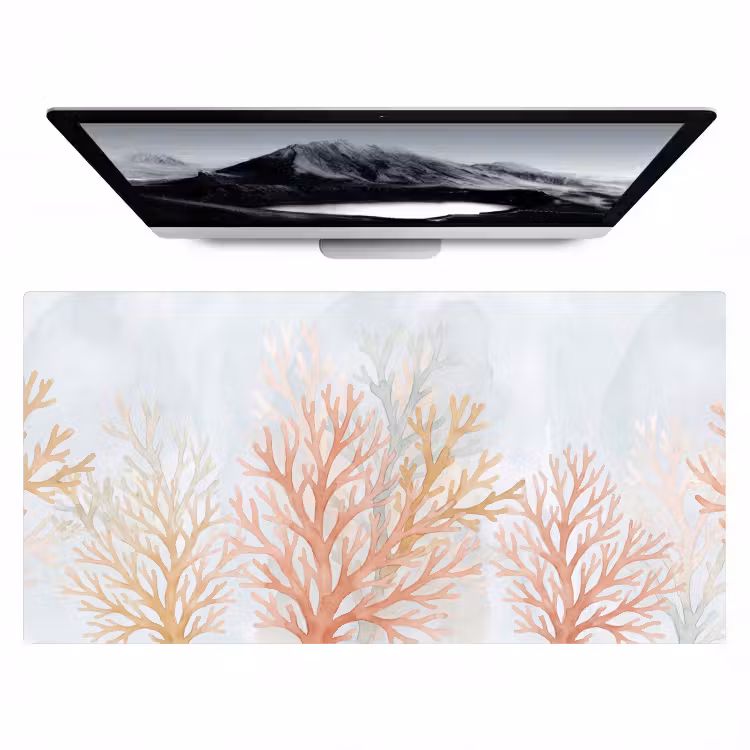Natuur - Abstract - Aquarel - Organisch - Warm Muismat XXL klein -zzz3d