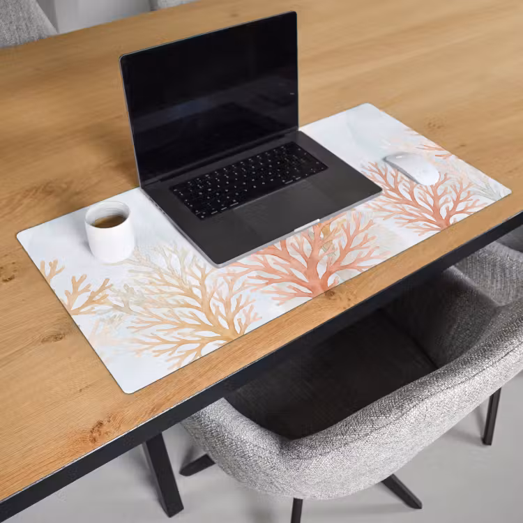 Natuur - Abstract - Aquarel - Organisch - Warm Muismat XXL klein -sfeer1