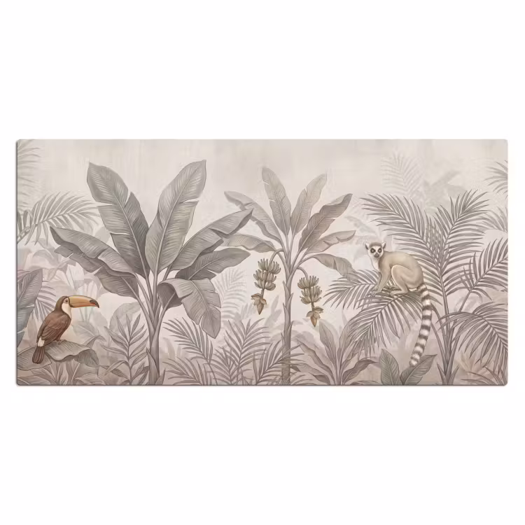 Natuur - Jungle - Ringstaartmaki - Bruin Muismat XXL klein -3d_leeg