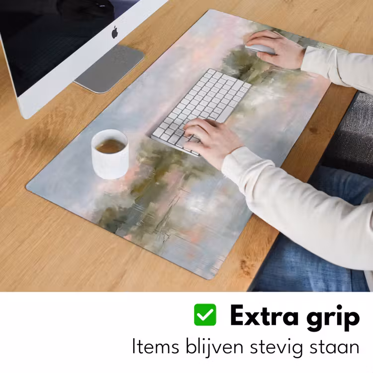 Natuur - Landschap - Abstract - Water - Groen Muismat XXL klein -sfeer3