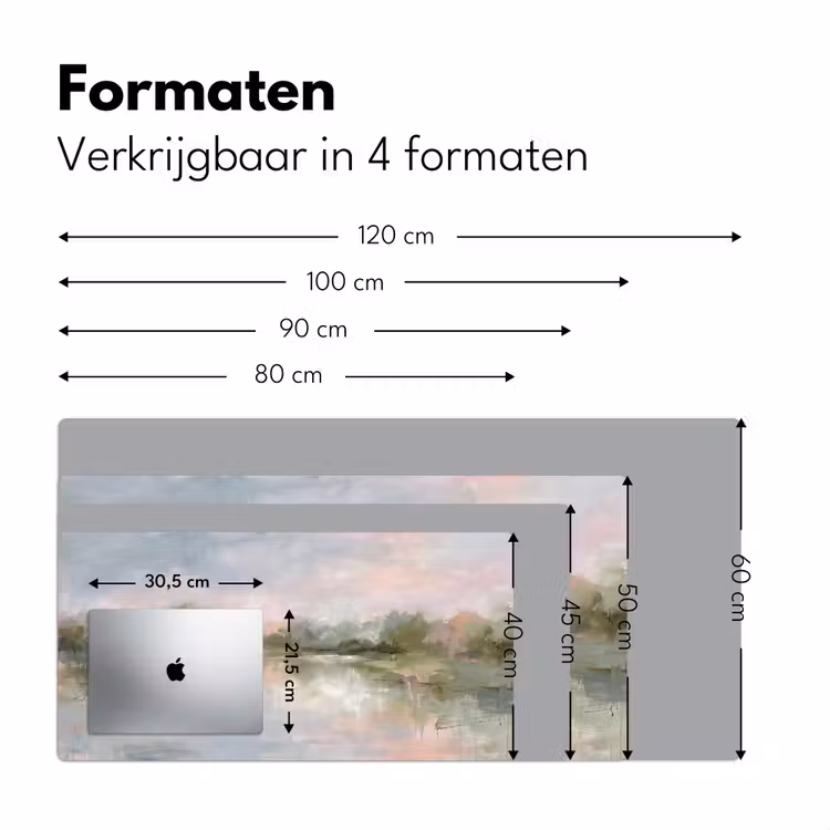 Natuur - Landschap - Abstract - Water - Groen Muismat XXL klein -sfeer5