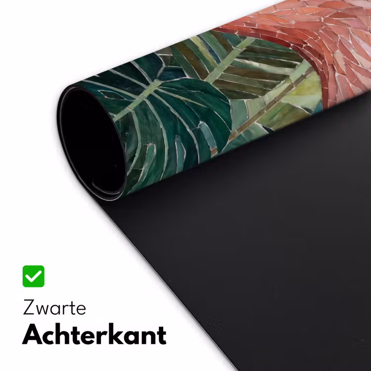 Natuur - Bladeren - Abstract - Groen - Vogel Muismat XXL klein -sfeer2