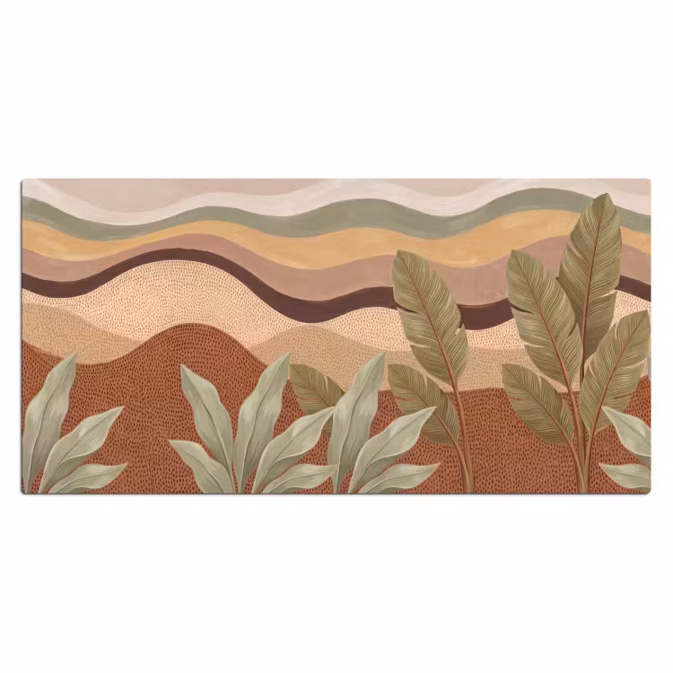 Natuur - Bladeren - Landschap - Abstract - Aardetinten Muismat XXL klein -3d_leeg