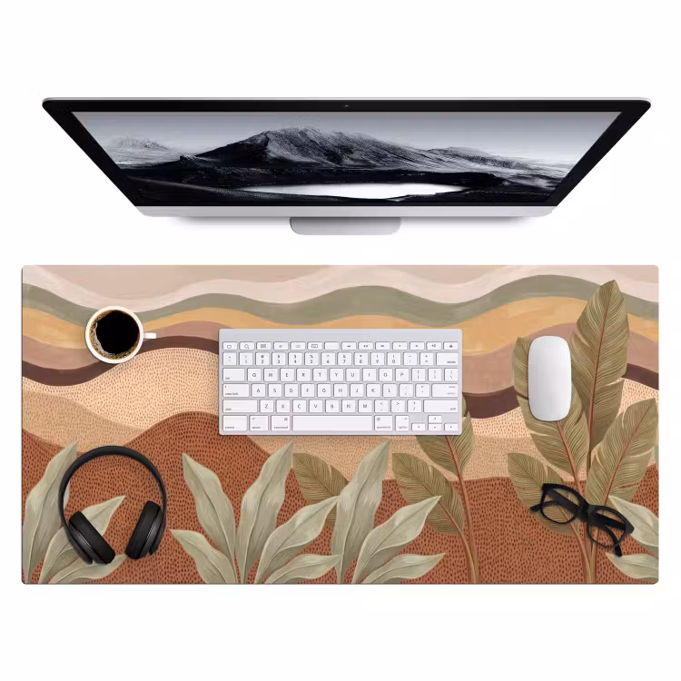 Natuur - Bladeren - Landschap - Abstract - Aardetinten Muismat XXL klein -3d