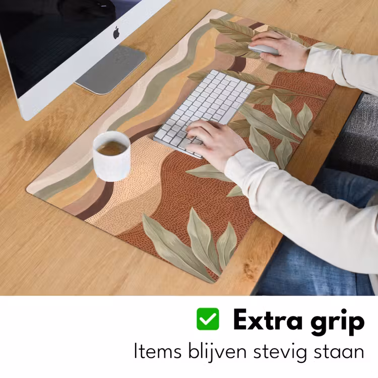 Natuur - Bladeren - Landschap - Abstract - Aardetinten Muismat XXL klein -sfeer3