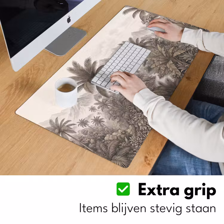 Natuur - Bergen - Rivier - Tropisch - Vintage Muismat XXL klein -sfeer3
