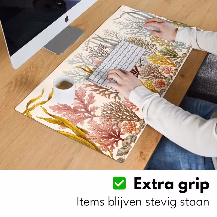 Natuur - Onderwater - Botanisch - Vintage - Kleurrijk Muismat XXL klein -sfeer3