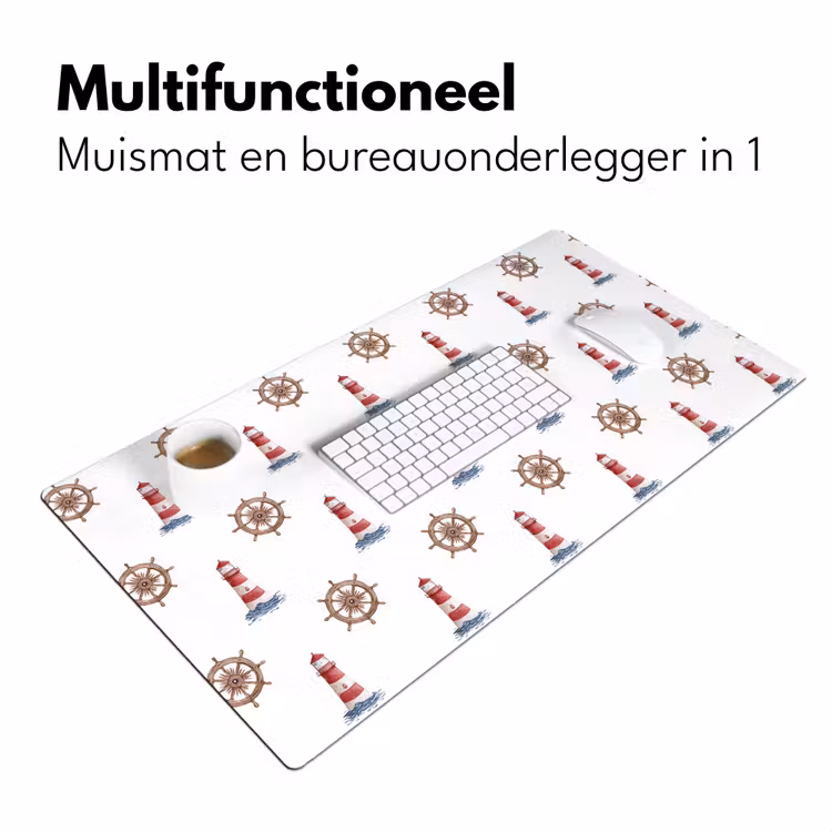 Nautisch - Klassiek - Rood Muismat XXL klein 681 -sfeer4