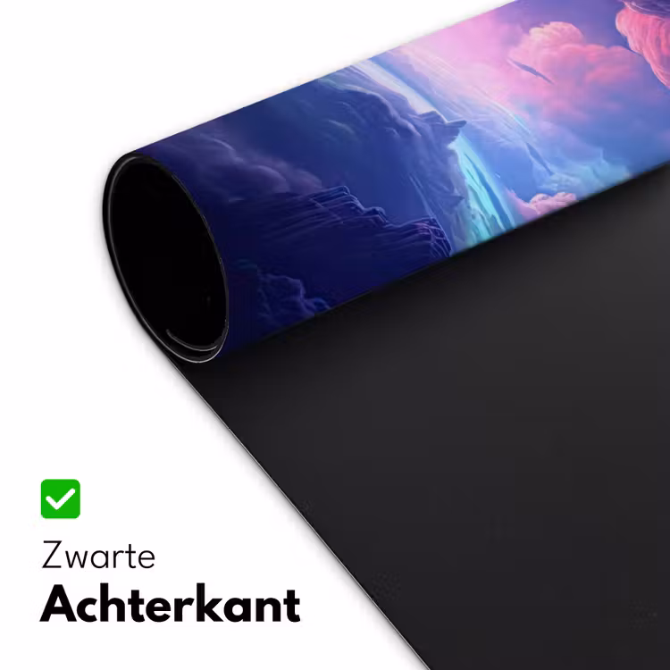 neon-wolken-roze-blauw-gaming Muismat XXL klein -sfeer2
