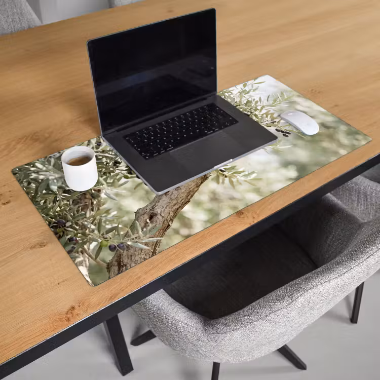 Desk Mat - Olive tree - branch - green - Olijfboom - tak - groen Muismat XXL klein