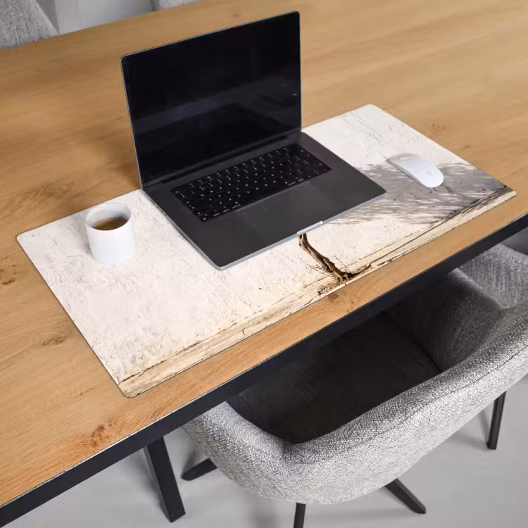 Desk Mat - Olive Tree - Wall - White - Olijfboom - muur - wit Muismat XXL klein