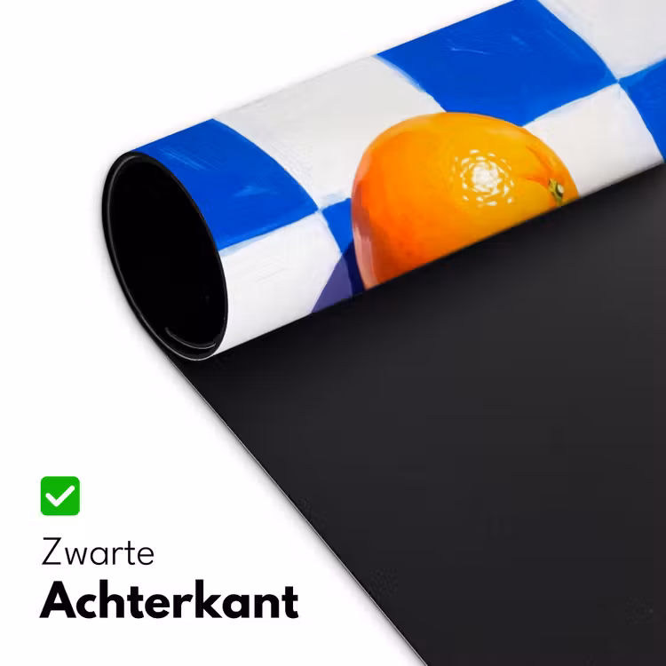 Desk Mat - Orange - Checkered - Food - Sinaasappel - Geruit - Eten Muismat XXL klein