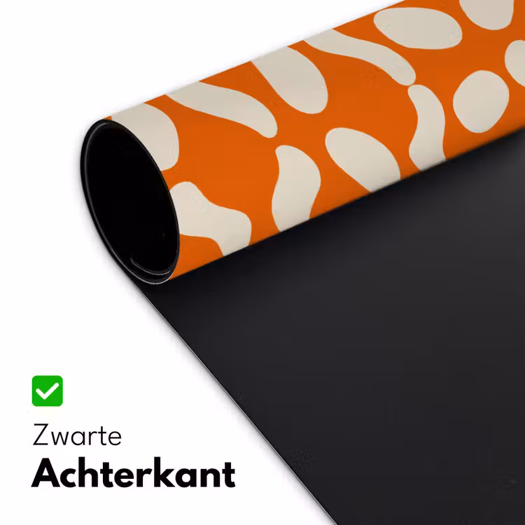 Oranje - Organische vormen - Wit Muismat XXL klein 681 -sfeer2