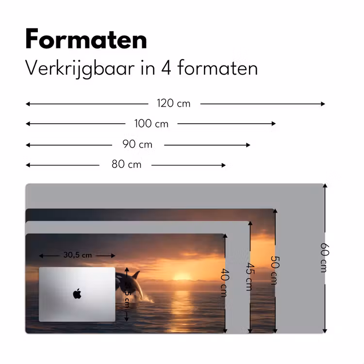 Orka - Zee - Zonsondergang Muismat XXL klein -sfeer5