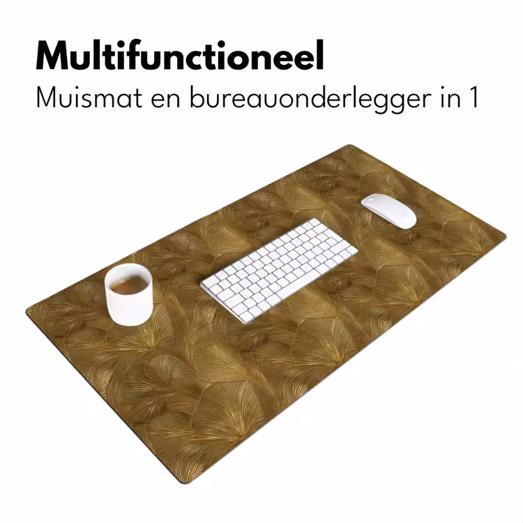 Organisch - Lijnen - Goud Muismat XXL klein 681 -sfeer4